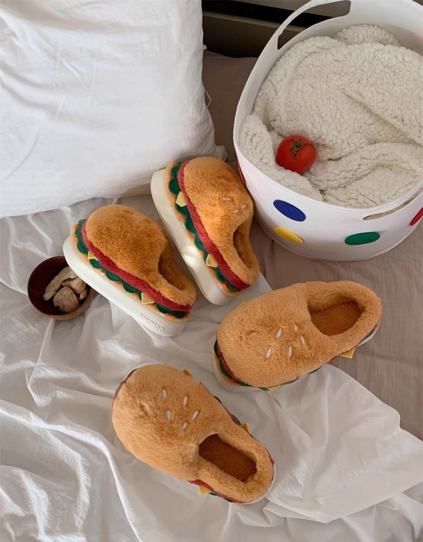 Hamburger Slippers
